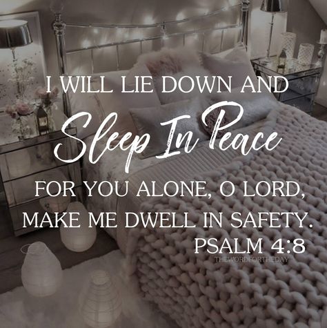 Psalm 4 8, Word For The Day, Sleep In Peace, Psalm 4, Unable To Sleep, Hope In Jesus, Sleep Quotes, To Be Wanted, Soli Deo Gloria