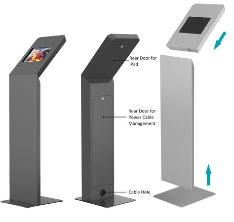 The iPad stand that we designed specifically for car shows and exhibitions, fits 10.5' iPad Air 3, 10.9' iPad Air 4, iPad Pro 11 inch, 10.2' 8th Generation iPad, 7th Generation iPad, and etc. Ipad Stand Design, Ipad Floor Stand, Ipad 7th Generation, Interactive Kiosk, Digital Kiosk, Ipad Pro 11 Inch, Ipad Air 3, Office Remodel, Engineering Tools