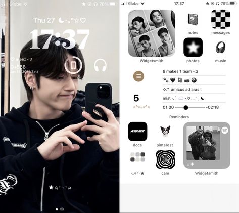 Wooyoung Homescreen, Ateez Themed Phone, Wooyoung Layout, Ateez Ios Layout, Ateez Iphone Layout, Ateez Phone Theme, Ateez Homescreen Layout, Ateez Phone Layout, Ateez Layout