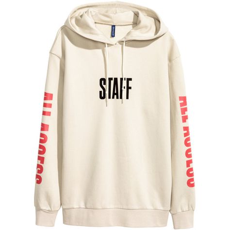 Printed Hooded Sweatshirt $34.99 (130 SAR) ❤ liked on Polyvore featuring tops, hoodies, patterned tops, hooded pullover, ribbed top, drop shoulder tops and pink long sleeve top H&m Hoodie, Hm Sweater, Cream Hoodie, Frock Fashion, Purpose Tour, Sweatshirt Fabric, Hooded Tops, Free Paper, Hoodie Design