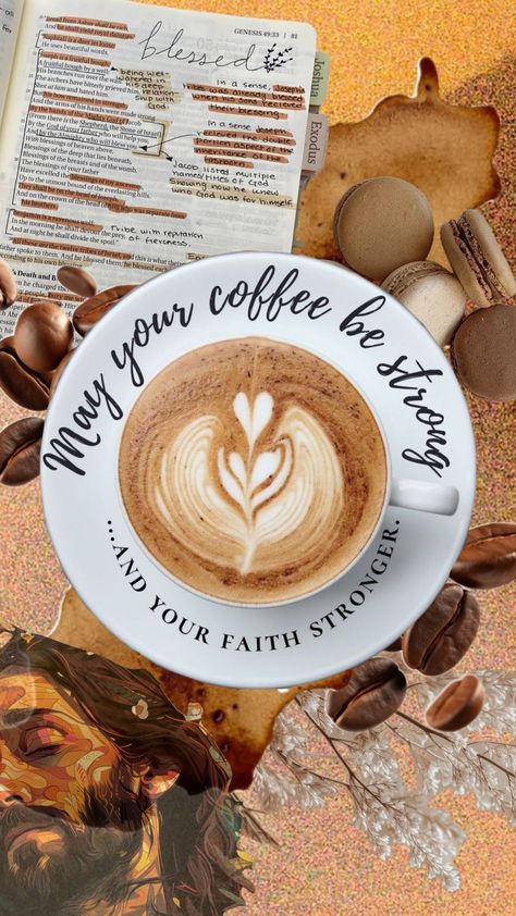 coffee and faith #coffee #jesusandcoffee #Jesus #Christian #faith Bible Study Coffee Shop Aesthetic, Christian Cafe Ideas, Christian Coffee Shop, Coffee And Bible Time, Christian Lockscreen, Coffee Bible, Coffee With Jesus, Jesus And Coffee, Coffee And Jesus