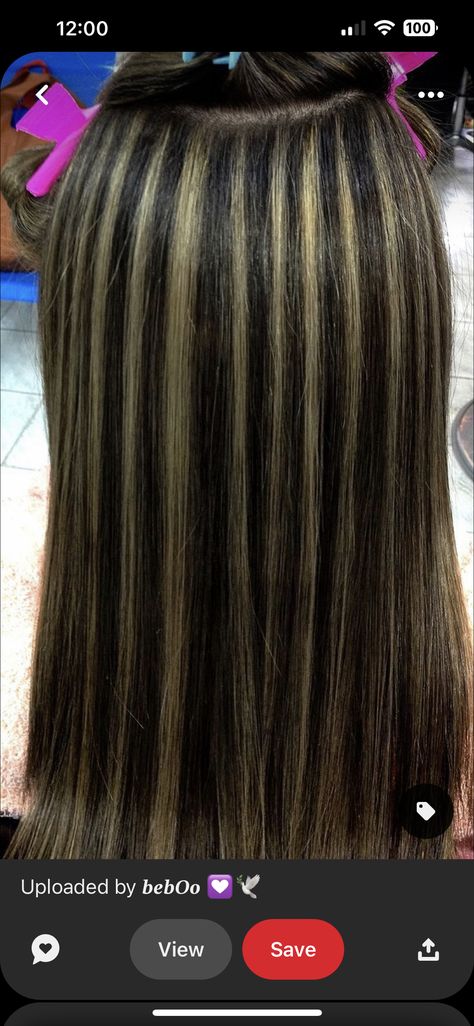 Black Hair Yellow Highlights, Grow Hair Overnight, White Hair Highlights, Pelo Color Borgoña, Charcoal Hair, Brown Hair With Highlights And Lowlights, Salon Cart, Hair Foils, Hair Color Streaks