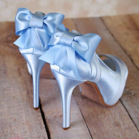 Light Blue Wedding Shoes, Blue Bridal Heels, Bow Wedding Shoes, Sparkle Wedding Shoes, Pastel Heels, Blush Wedding Shoes, Dream Wedding Shoes, Blue Bridal Shoes, Converse Wedding Shoes