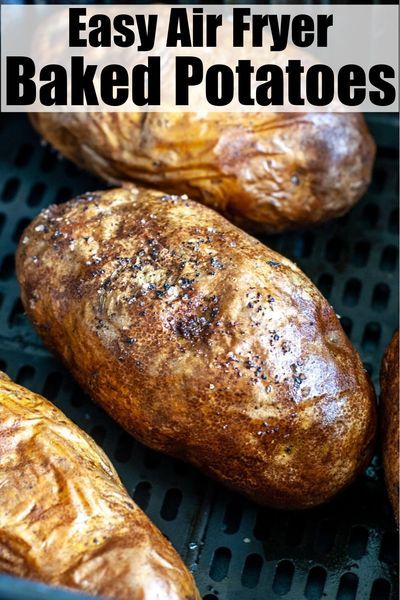 Fry Potatoes, Baked Potato Recipe, Cooking Baked Potatoes, Air Fryer Baked Potato, Making Baked Potatoes, Air Fryer Steak, Air Fryer Oven Recipes, Airfryer Recipes, Baked Potato Recipes