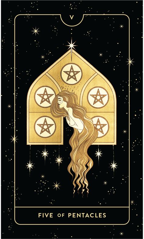 Meaning Tarot Cards, Divine Feminine Tarot, Five Of Pentacles, Divine Tarot, Pentacles Tarot, Tarot Magic, Tarot Guide, Dark Witch, Witchy Wallpaper