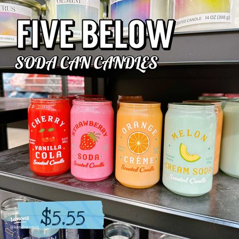 Five Below Soda Can Candles | Gallery posted by Kendra | Lemon8 Soda Can Candle, Can Candles, Beverage Design, Aesthetic Candle, High School Fashion, Fav Products, Boo Basket, Preppy Stuff, New Business Ideas