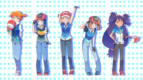 misty, dawn, serena, may y iris Pokemon Ash And Misty, Kartu Pokemon, Pokemon Dawn, Pokémon Heroes, Pokemon Kalos, Pokemon Variations, Pokemon Ash And Serena, Ash And Serena, Pokemon People