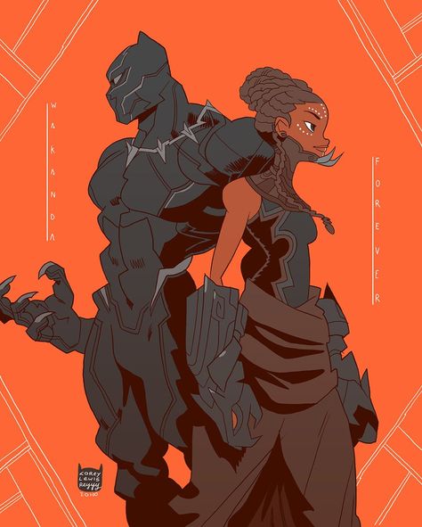 T'Challa the Black Panther and Shuri Art by @kenby Black Panther Shuri, Shuri Black Panther, Designer Sketches, Art Humor, I Am So Sorry, Black Panther Art, Black Comics, Black Anime Characters, Black Panther Marvel