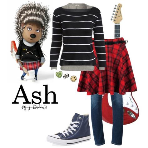 Ash - Sing by j-j-fandoms on Polyvore featuring American Vintage, Citizens of Humanity and Converse Ash Costume, Sing Movie, Baby Cosplay, Vintage Halloween Costume, Disco Outfit, Family Halloween Costumes, Halloween 2017, Movie Costumes, Teenage Fashion Outfits