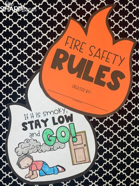 Fire Safety Theme Preschool, Fire Prevention Crafts, Fire Safety Craft, Fire Safety Booklet, Fire Prevention Activities, Fire Safety Kindergarten, Fire Prevention Week Preschool, Fire Safety Lesson Plans, Fire Safety Lessons