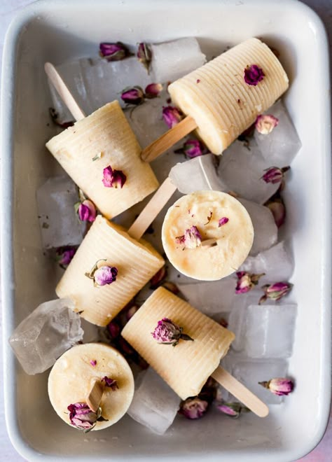 Cottagecore Cooking, Cottagecore Recipes, Cottagecore Food, Kitchen Witch Recipes, Fairy Food, Popsicle Recipes, On A Stick, Flower Food, Homemade Ice Cream