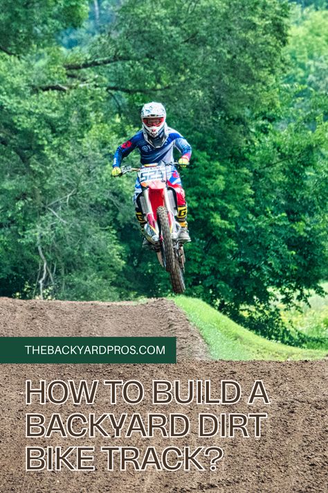 Unleash the thrill-seeker in you with our guide on "How to Build a Backyard Dirt Bike Track?"! 🏍️ Transform your outdoor space into an adrenaline-packed haven with expert tips. Whether you're a seasoned rider or a dirt bike enthusiast, get ready to rev up the excitement right in your own backyard. Buckle up for the ultimate DIY adventure! 🛠️ #DIYDirtBikeTrack #BackyardAdventure #ThrillRide Diy Backyard Dirt Bike Track, Diy Dirt Bike Track, Dirt Bike Track Backyard, Dirt Bike Track, Diy Bike Rack, Motocross Tracks, Motocross Racer, Backyard Adventure, Bike Training