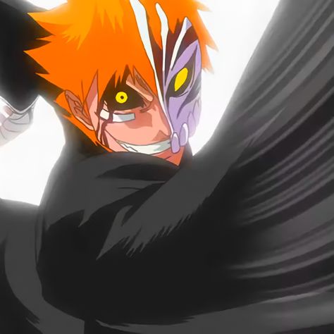 Ichigo Kurosaki Half Hollow, Ichigo Half Hollow Mask, Ichigo Kurosaki Hollow Masks, Ichigo Scream, Hollow Mask Ichigo, Ichigo Mask, Bleach Pfps, Ichigo Hollow Mask, Bleach Bankai