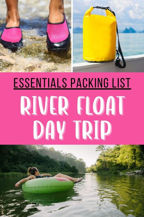 Use our float trip packing list to make sure you’ve got all the true float trip essentials, and none of the fluff, for an unforgettable adventure on the river! You don't need much, but you don't want to forget anything crucial, either. Plus, get our best tips for having a relaxed and fun day on the water! River Packing List, River Day Essentials, Float Trip Drinks, Frio River Packing List, Best Snacks For Floating The River, Floating River Outfit, Snacks For Tubing Down River, River Float Trip Food, Floating The River Essentials