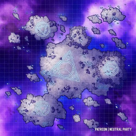 Astral Island : battlemaps Roll20 Maps, Dnd Battle Maps, Cartographers Guild, Neutral Party, Dnd World Map, Dnd World, Battle Map, Astral Plane, Dragon's Lair