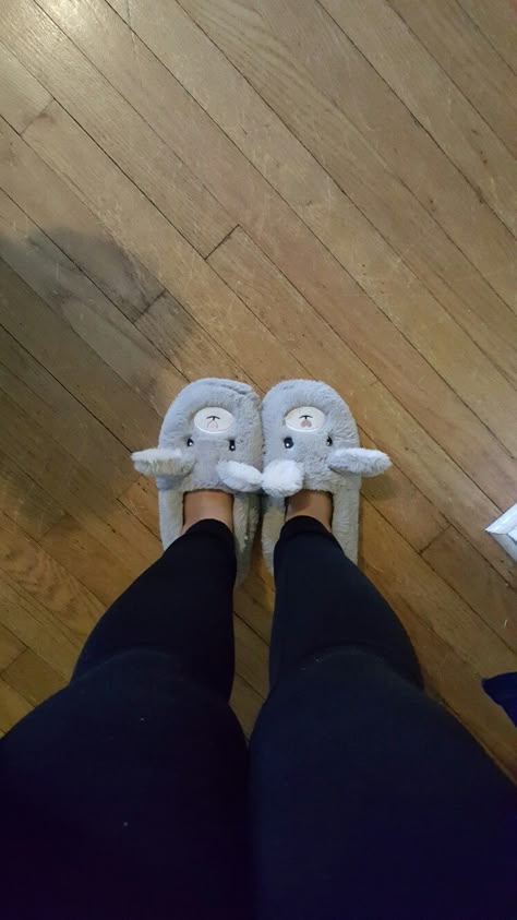 Slippers Astetic, Slippers Instagram Story, Indoor Slippers Aesthetic, Cozy Slippers Aesthetic, Bear Slippers Aesthetic, Black Coat Outfit, Bear Slippers, Perfect Gift For Boyfriend, Cute Babies Photography