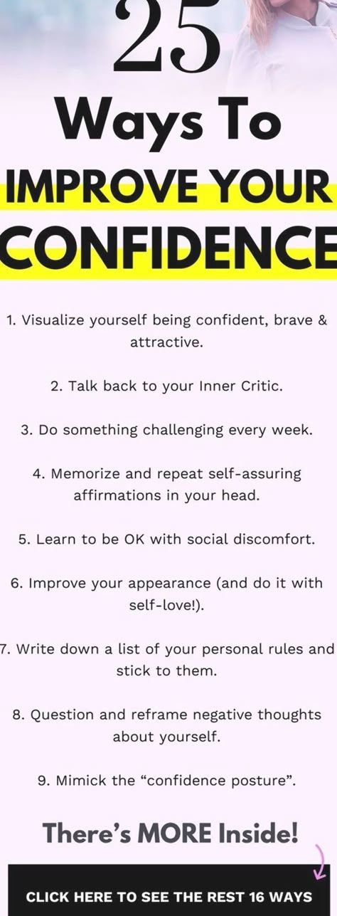 Tips Confidence, How To Become Confident, Small Habits, Improve Self Confidence, Be More Confident, Building Self Confidence, Building Self Esteem, Confidence Boosters, Self Confidence Tips