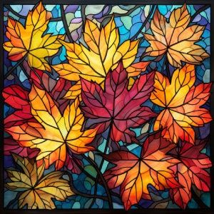 Stained Glass Window Film, Art Stained, Glass Designs, Stained Glass Designs, Cat Wall Art, Stained Glass Projects, Fall Wallpaper, Line Art Drawings, Fall Leaves