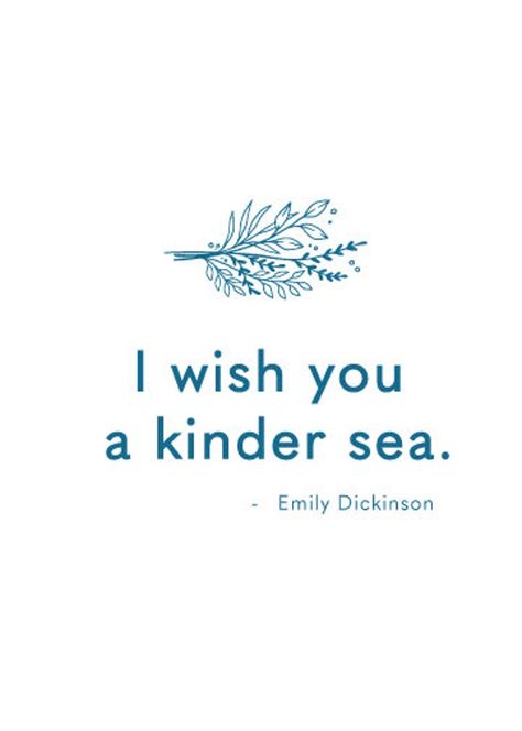 Literary Greeting Cards | Emily Dickinson Text: "I wish you a kinder sea". A7. 300gsm. Hand drawn and created in a small Central Victorian studio. I Wish You A Kinder Sea, Sea Drawing, Emily Dickinson, Art Original, Adobe Illustrator, Hand Drawn, Poetry, How To Draw Hands, Greeting Cards