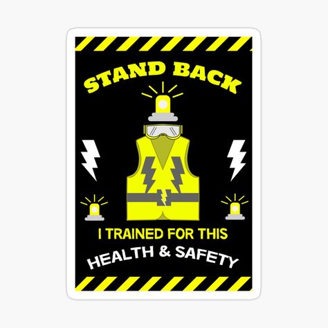 Get my art printed on awesome products. Support me at Redbubble #RBandME: https://www.redbubble.com/i/sticker/Funny-Health-And-Safety-NEBOSH-CSCS-Manager-Department-Work-Safety-by-planetmarsstore/73969336.JCQM3?asc=u Health Humor, Workplace Safety, Work Safety, Health And Safety, Funny Stickers, Metal Prints, Office Decor, Awesome Products, Inspirational Quotes