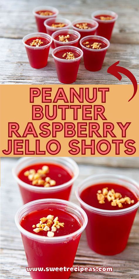 Raspberry Jello Shots, Rainbow Jello Shots, Thanksgiving Jello, Peanut Butter Raspberry, Pina Colada Jello Shots, Best Jello Shots, Raspberry Jello, Jello Shots Vodka, Peanut Butter Whiskey