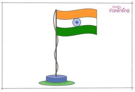 As India celebrates its Independence Day on 15th August, let's take a look at this simple step-by-step guide on how to draw the Indian National Flag. India Flag Drawing For Kids, National Flag Drawing For Kids, Indian Flag Drawing Ideas, Indian Flag Drawing For Kids, Flag Drawing For Kids, India Flag Drawing, National Flag Drawing, Indian Flag Drawing, Indian National Flag