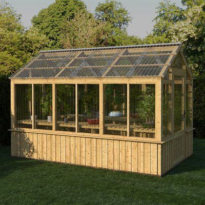 Tuftex PolyCarb 12-ft x 26-in .32-Gauge Corrugated Polycarbonate Roof Panel Greenhouse Roof, Corrugated Polycarbonate, Polycarbonate Roof Panels, Polycarbonate Roof, Diy Greenhouse Plans, Simple Shed, Build A Greenhouse, Home Greenhouse, Backyard Greenhouse