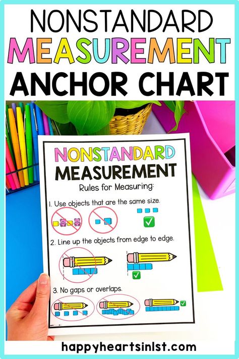 Nonstandard measurement 1st grade activities ideas lessons worksheets anchor charts small group measuring with nonstandard units Measurement 1st Grade, Measuring Length Activities, Measurement Anchor Chart, First Grade Measurement, Math Measurement Activities, Measurement Ideas, Measurement Lessons, Anchor Charts First Grade, Nonstandard Measurement