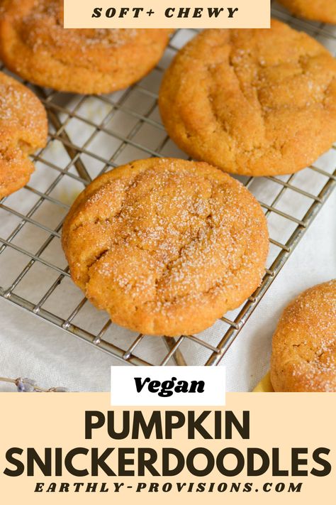 Egg Free Pumpkin Desserts, Easy Vegan Pumpkin Cookies, Pumpkin Desserts Eggless, Vegan Pumpkin Cookies Healthy, Vegan Pumpkin Spice Sauce, Egg Free Fall Desserts, Thanksgiving Desserts Egg Free, Five Ingredient Desserts, Dairy Free Pumpkin Snickerdoodles