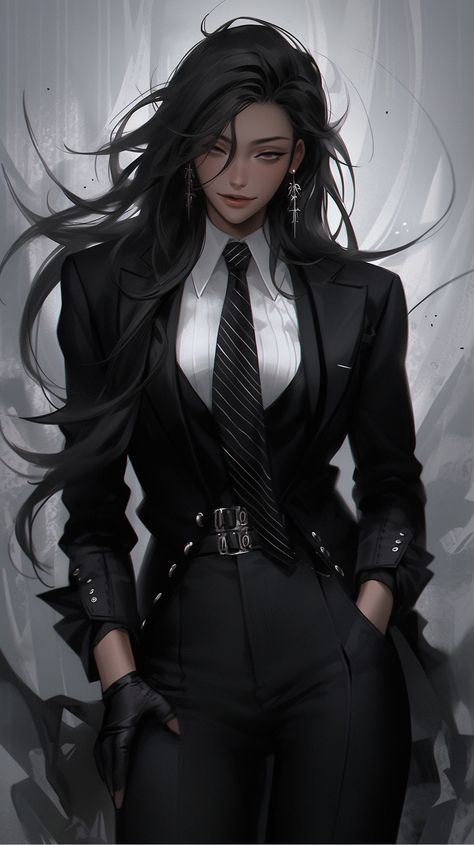 Woman In Suit, Anime Show, Dress Design Sketches, Arte Fantasy, 영감을 주는 캐릭터, Female Character Design, Fantasy Clothing, Handsome Anime Guys, Character Portraits