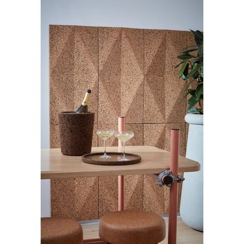 Cork Wall Ideas, Bush House, Cork Wall Panels, Cork Design, Cork Panels, Dark Panels, Interactive Walls, Acoustic Insulation, Cork Wall