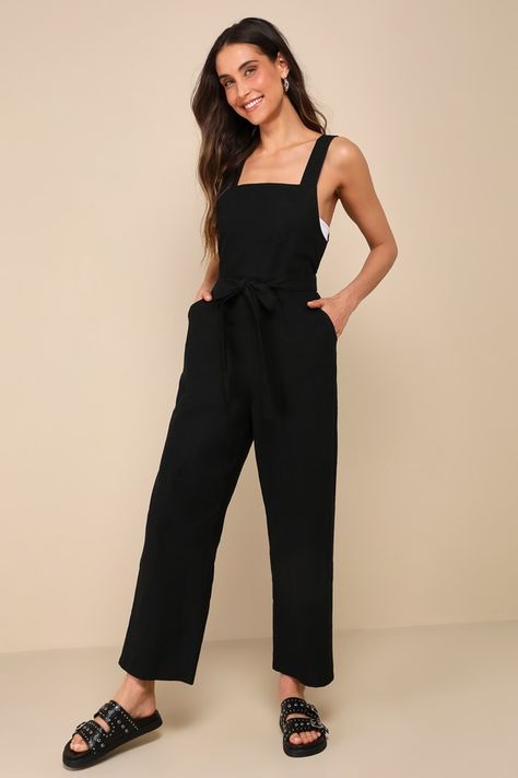 Adjustable Straps Jumpsuits And Rompers For Day Out, Chic Cotton Jumpsuits And Rompers With Tie Straps, Cotton Jumpsuits And Rompers With Tie Straps For Summer, Adjustable Straps Overall Jumpsuit For Day Out, Jumpsuits And Rompers With Adjustable Straps For Day Out, Casual Cotton Jumpsuits And Rompers With Tie Straps, Casual Cotton Overalls With Tie Straps, Chic Jumpsuits And Rompers With Adjustable Straps For Spring, Chic Cotton Jumpsuits And Rompers For Summer