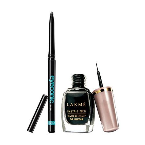 LAKMÉ Eyeconic Kajal, Black,0.35g with Insta Eye Liner, Black,9ml Check more at https://flashsalesdubai.com/lakme-eyeconic-kajal-black0-35g-with-insta-eye-liner-black9ml/ Lakme Eyeconic Kajal, Eye Make, Eyeliner, Eye Makeup, Makeup, Beauty, Quick Saves, Black, Make Up