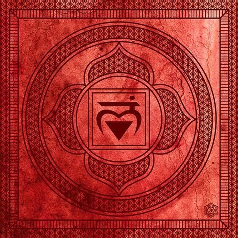 Healing the chakras: Root Chakra (MULADHARA) Chakras Tattoo, Art Chakra, Yoga Spirituality, Chakra Mantra, Muladhara Chakra, Root Chakra Healing, Chakra Art, Chakra Racine, Les Chakras