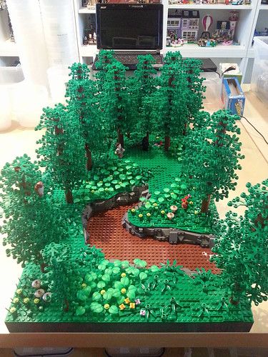 Lego Trees Ideas, Minecraft Landscaping, Lego Habitat, Lego Birch Tree, Lego Forestmen, Lego Micro Landscape, Lego Forest, Lego Diy Projects, Lego Trees