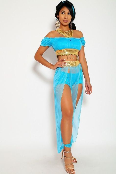 Disney Princess Halloween Costumes, Princess Jasmine Costume, Princess Halloween Costume, Baby Kostüm, Halloween Coustumes, Couples Halloween Outfits, Party Kleidung, Fantasias Halloween, Mermaid Costume