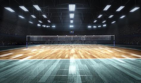 Empty professional volleyball court in lights. 3d rendering , #AFF, #volleyball, #professional, #Empty, #rendering, #lights #ad Volleyball Court Aesthetic, Volleyball Court Background, Volleyball Court Size, Volleyball Backgrounds Landscape, Court Background, Basketball Court Background Landscape, Court Aesthetic, Professional Volleyball, Volleyball Court