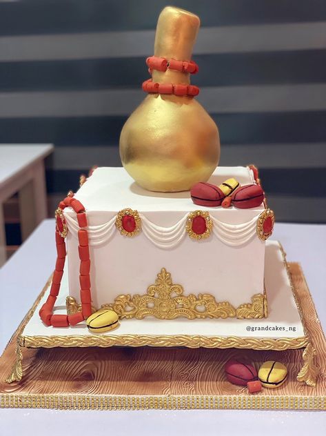 Nigerian Traditional Cake Designs, Igbo Wedding Cake, Traditional Marriage Cakes In Nigeria, Traditional Cakes Wedding African, Traditional Wedding Cake Designs, Traditional Marriage Cake, Traditional Wedding Cake Ideas, Nigerian Wedding Cake, Nigerian Traditional Wedding Cake