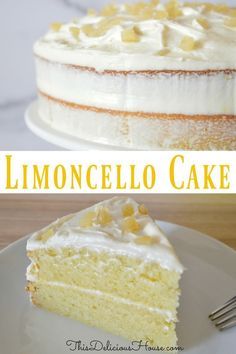 Limoncello Cake, Lemon Ricotta Cake, Cream Cheese Frosting Cake, Italian Recipes Dessert, Ricotta Cake, Italian Cake, Italian Dessert, Lemon Dessert Recipes, Monkey Bread