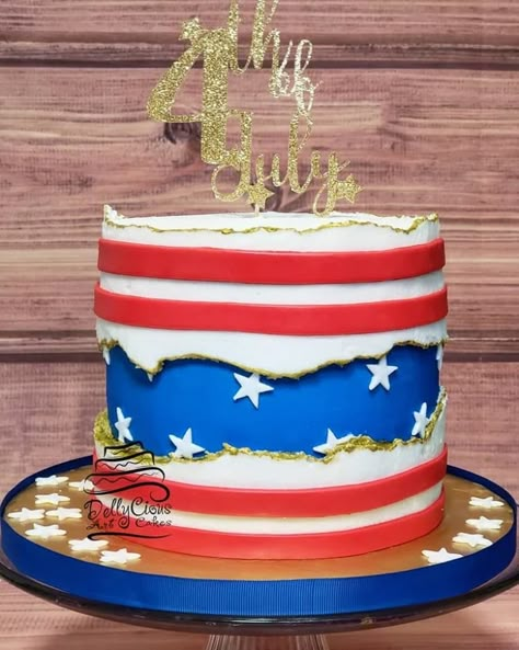 4th Of July Cakes, Fault Line Cakes, Red White And Blue Cake, American Flag Cake, Fault Line Cake, Patriotic Cake, Fourth Of July Cakes, Honeycomb Cake, Flag Cake