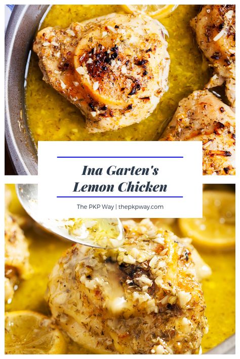 Ina Garten Lemon Chicken, Ina Garten Chicken, Best Ina Garten Recipes, Lemon Chicken Thighs, Barefoot Contessa Recipes, Entertaining Food, Italian Dinner Recipes, Ina Garten Recipes, Chicken Ideas