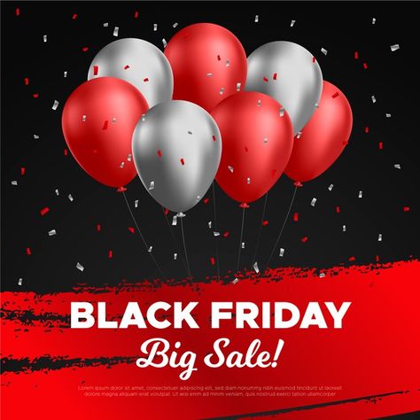 Realistic Background, Happy Black Friday, Free Banner, Graphic Editing, Backgrounds Free, Background Banner, Premium Vector, Black Friday, Graphic Resources