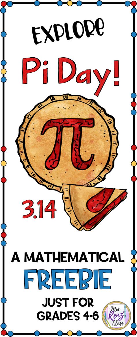 Discover Pi on 3.14 Greek Numbers, 6 Class, Explorers Activities, Pi Day, Free Activities, Math Concepts, Scavenger Hunt, Anchor Charts, New Words