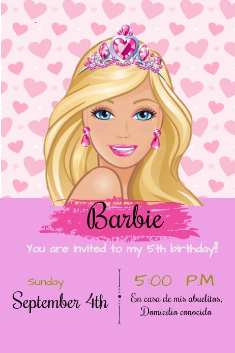 Birthday invite template