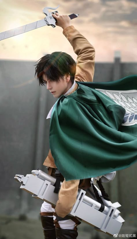 Levi Ackerman, Anime Character, Green, Hair, Anime