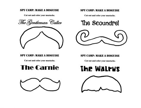 The only thing you need for a Spy Camp disguise: an amazing mustache!! Spy Disguise, Spy Camp, Community Room, Library Skills, Activity Room, Kids Line, Library Programs, Summer Program, Secret Agent