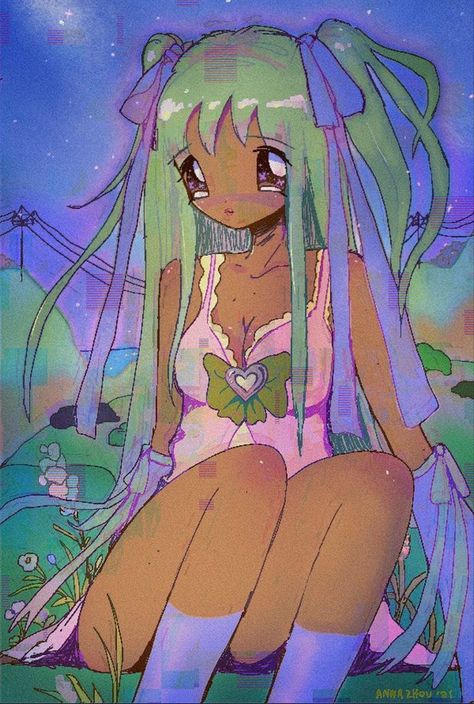 Green Hair, Log In, Log, On Twitter, Twitter, Green, Anime, Hair, Art