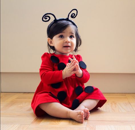 Halloween Costumes for Kids: The Easiest DIY Versions Ever – SheKnows Diy Ladybug Costume, Diy Monkey Costume, Diy Animal Costumes, Tiger Costume Diy, Baby Ladybug Costume, Ladybug Diy, Angry Birds Costumes, Diy Ladybug, Animal Costumes For Kids