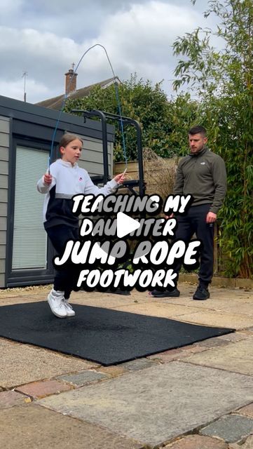 EDDIE | JUMP ROPE COACH on Instagram: "COACHING MY DAUGHTER JUMP ROPE FOOTWORK 👟💥

🚀 A fun way to improve for kids to get moving, build up their fitness & become more athletic!

Those who have followed me for a while will have seen Lola feature from time to time flexing her Jump Rope Skills ❤️💪🏼

It’s been a while since we took the ropes for a spin so decided to brush up on her footwork! 

Teaching her 5 different types of footwork in order of what I believe are the easiest to more challenging.

Basic Bounce, Boxer Skip, Run Skip, Front Straddle & Side Straddle! 😅

I recommend practising these individually for short spells to build up your technique and converse your energy so you don’t burn out! 

Like I showed Lola in the video, aiming for 5/10 seconds of each footwork, with short Jump Rope Before And After Pictures, How To Jump Rope For Beginners, How To Jump Rope, Short Spells, Jump Rope Transformation, Jump Rope Challenge, Rope Skipping, Rope Exercises, Jump Rope Workout