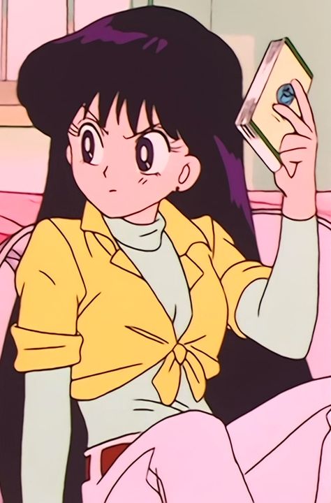 Sailor Moon 90s Anime, 80s Anime Fashion, Sailor Mars Outfit Ideas, Vintage Anime Style, Rei Hino Outfit, 90s Anime Outfits, 80s Anime Wallpaper, Sailor Mars Outfit, 90s Anime Fashion